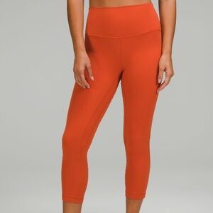 Lululemon Align Size 12 High-Rise Canyon Orange Crop 23”